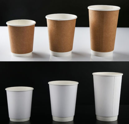 Les tasses de papier jetables de emballage à emporter empaquettent la coutume de tasses de café imprimées